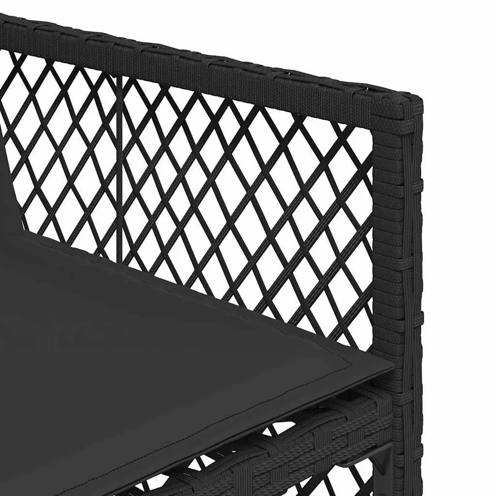 9 Piece Outdoor Dining Set with Black Rattan