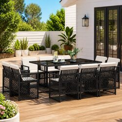 11 Piece Outdoor Garden Dining Set: Specs & Features