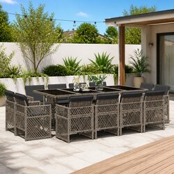 Specifications of the 13 Piece Grey Outdoor Dining Set