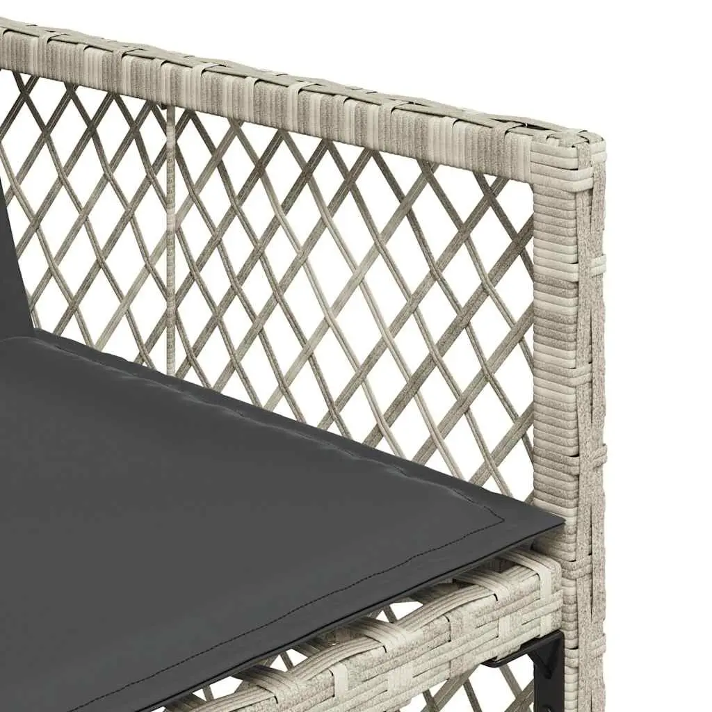 Garden Dining Set 13 Piece Outdoor Furniture Grey Patio Table Chairs Cushions