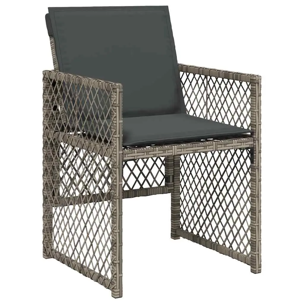 17-Piece Grey Rattan Outdoor Dining Set