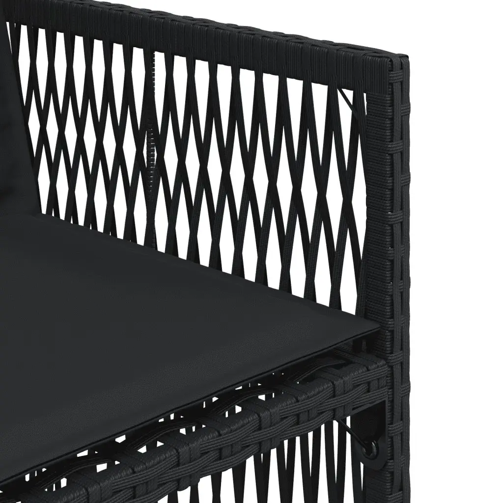 9-Piece Outdoor Dining Set in Black