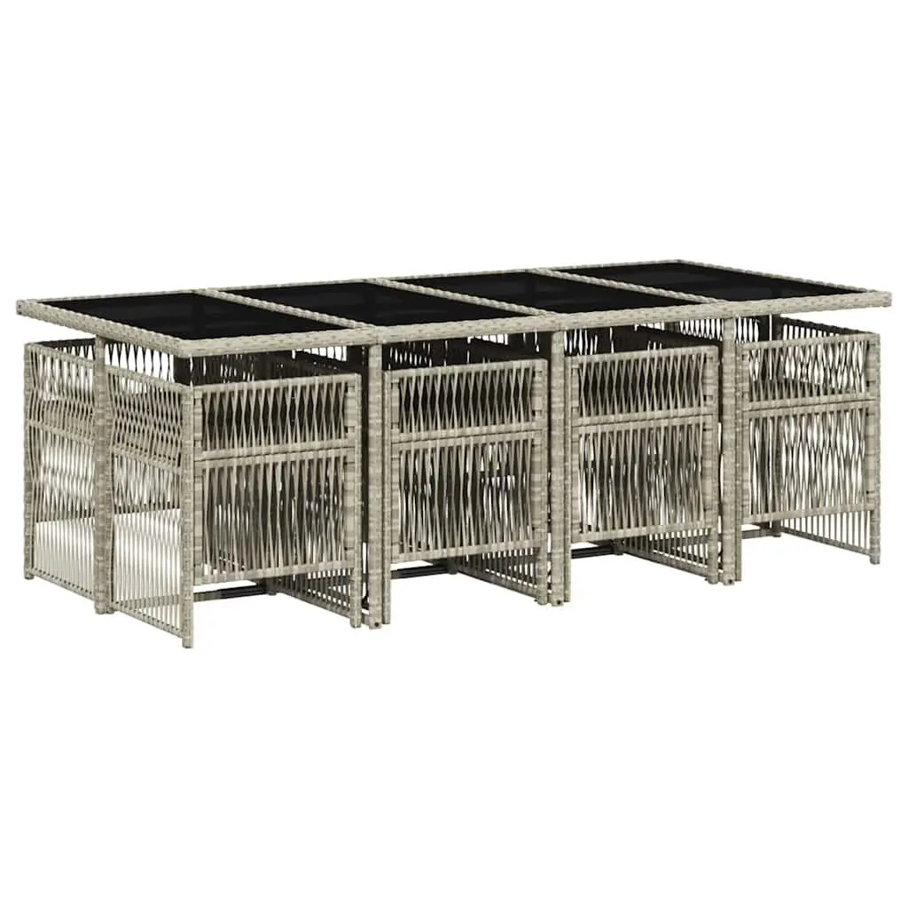 9 Piece Grey Garden Dining Set