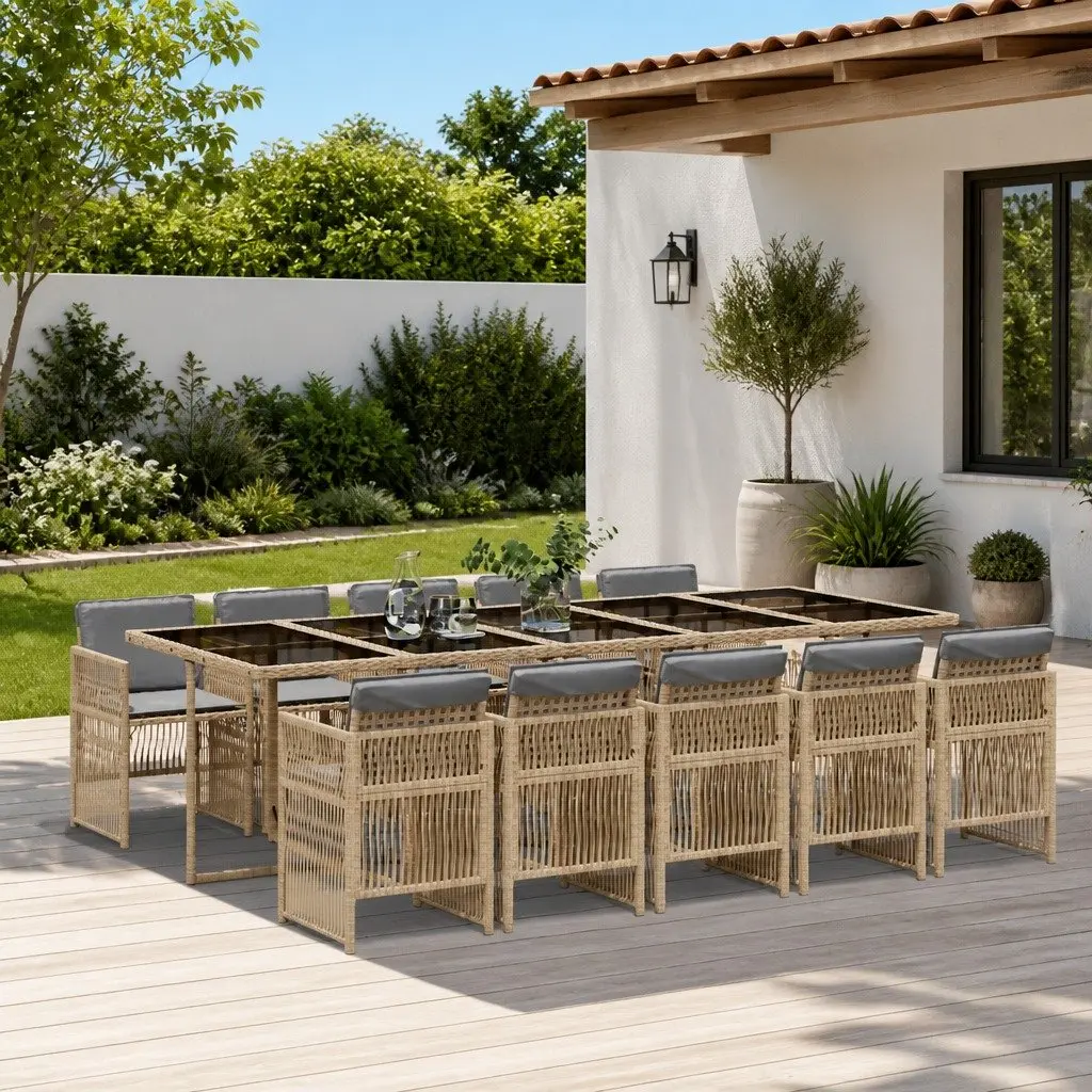 11 Piece Grey Garden Dining Set