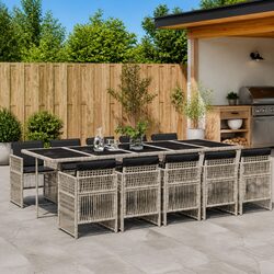 Specifications of 11 Piece Garden Dining Set in Grey