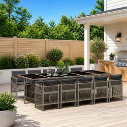Garden Dining Set: 11 Piece Furniture with Specs
