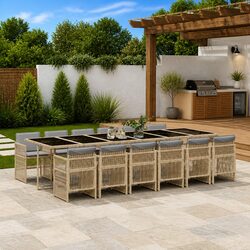 Specifications of 13 Piece Beige Garden Dining Set