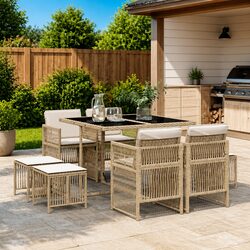 9 Piece Garden Dining Set - Dimensions, Materials & More