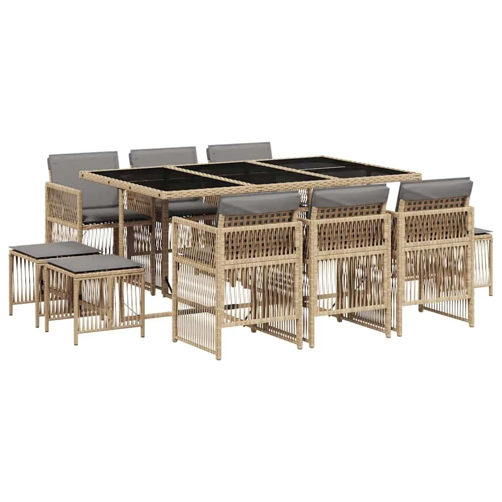 Outdoor Garden Dining Set 11 Piece Patio Furniture with Cushions