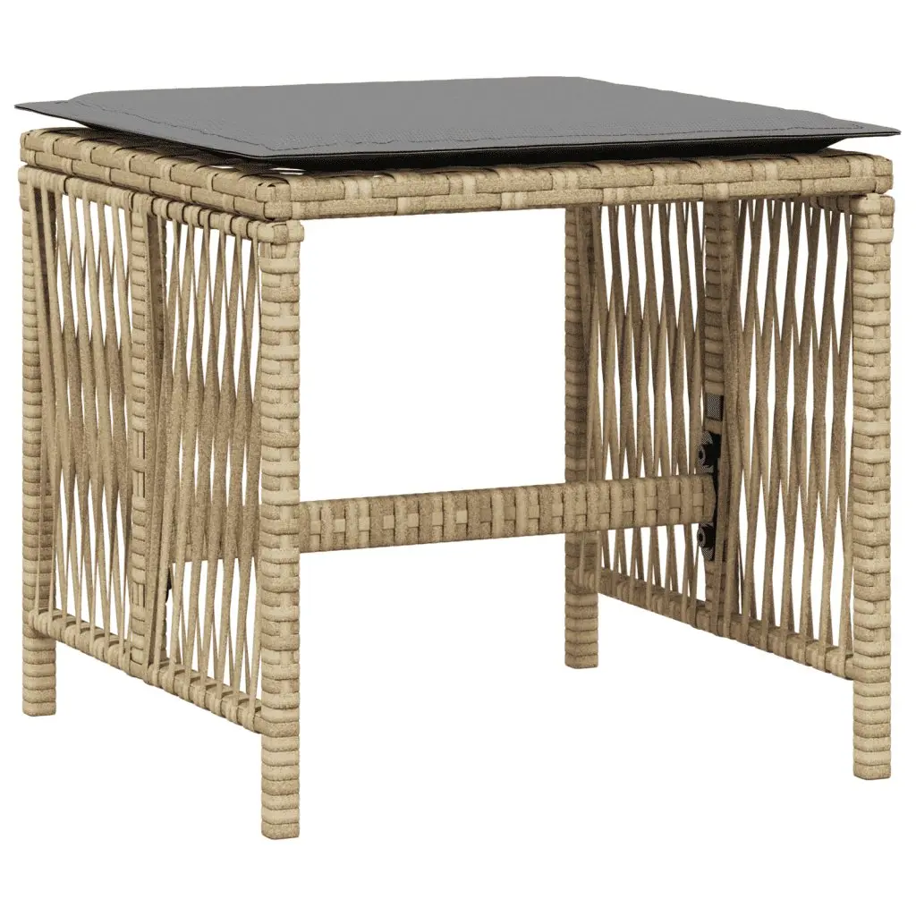 Garden Dining Set 13 Piece Outdoor Furniture Beige Poly Rattan Chairs Table