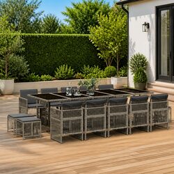 15 Piece Grey Outdoor Dining Set Specifications