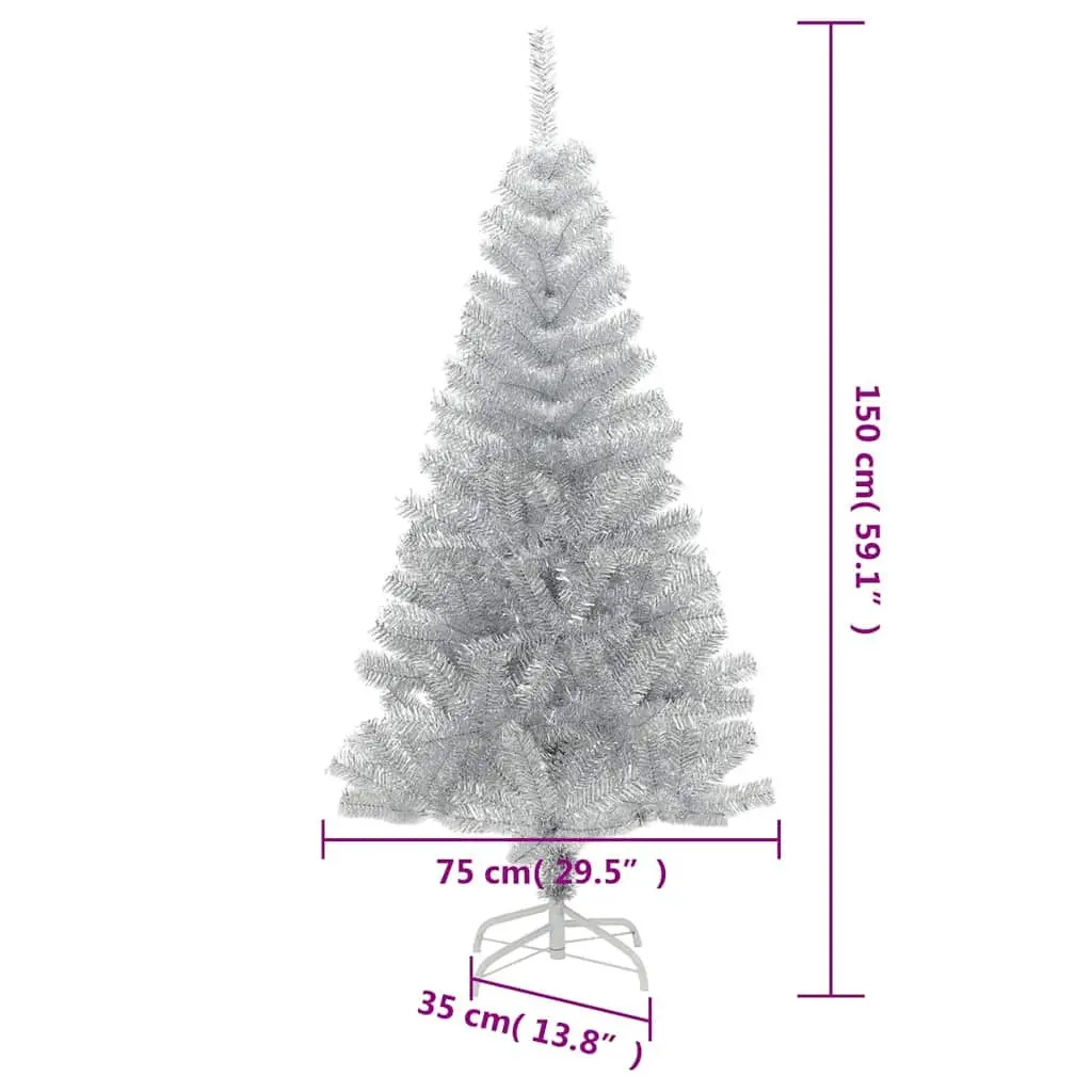 150cm Silver Artificial Christmas Tree