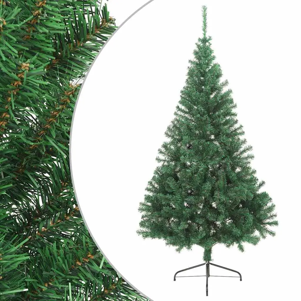 Half Christmas Tree Indoor Green 180cm Artificial PVC Seasonal Decoration