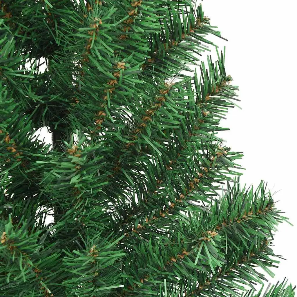 Half Christmas Tree Indoor Green 180cm Artificial PVC Seasonal Decoration