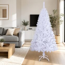 150cm White Artificial Christmas Tree with Metal Stand