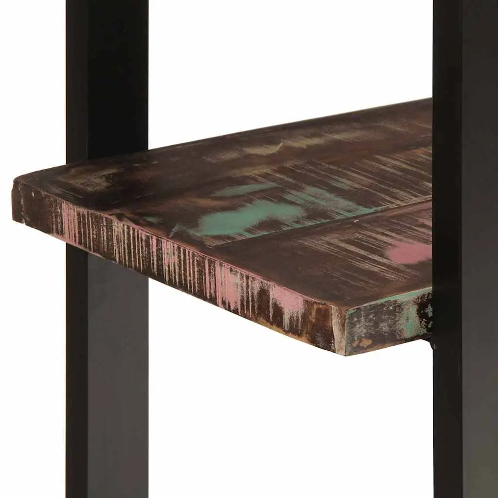 4-Tier Bookcase 80x40x180 cm Solid Reclaimed Wood Industrial Shelving Unit