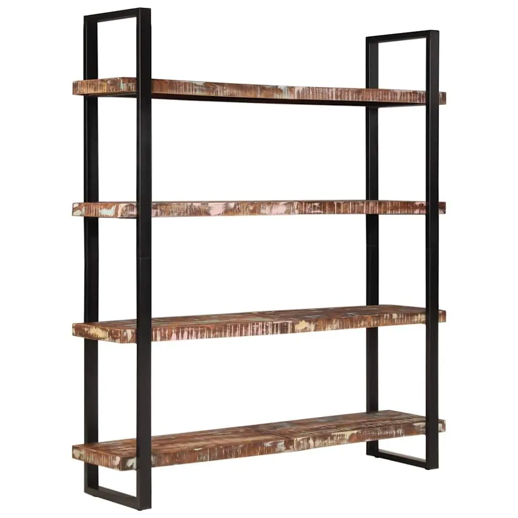 4-Tier Bookcase 160x40x180 cm Solid Reclaimed Wood Industrial Shelving Unit
