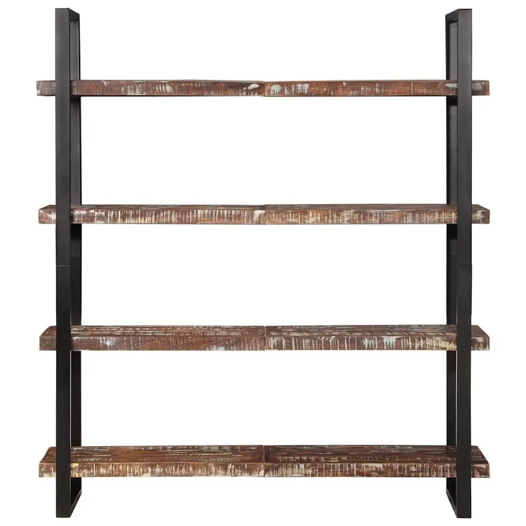 4-Tier Bookcase 160x40x180 cm Solid Reclaimed Wood Industrial Shelving Unit