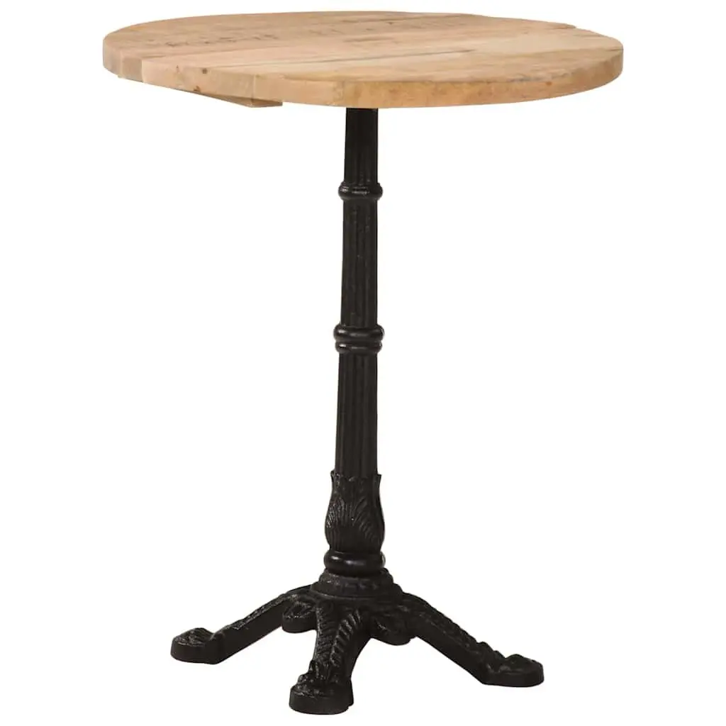 Bistro Dining Table Round for Kitchen Brown 60cm Diameter 76cm Height
