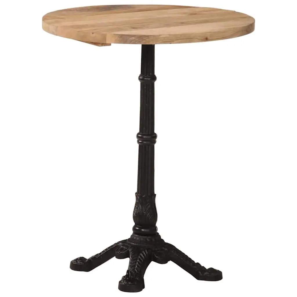 Bistro Dining Table Round for Kitchen Brown 60cm Diameter 76cm Height