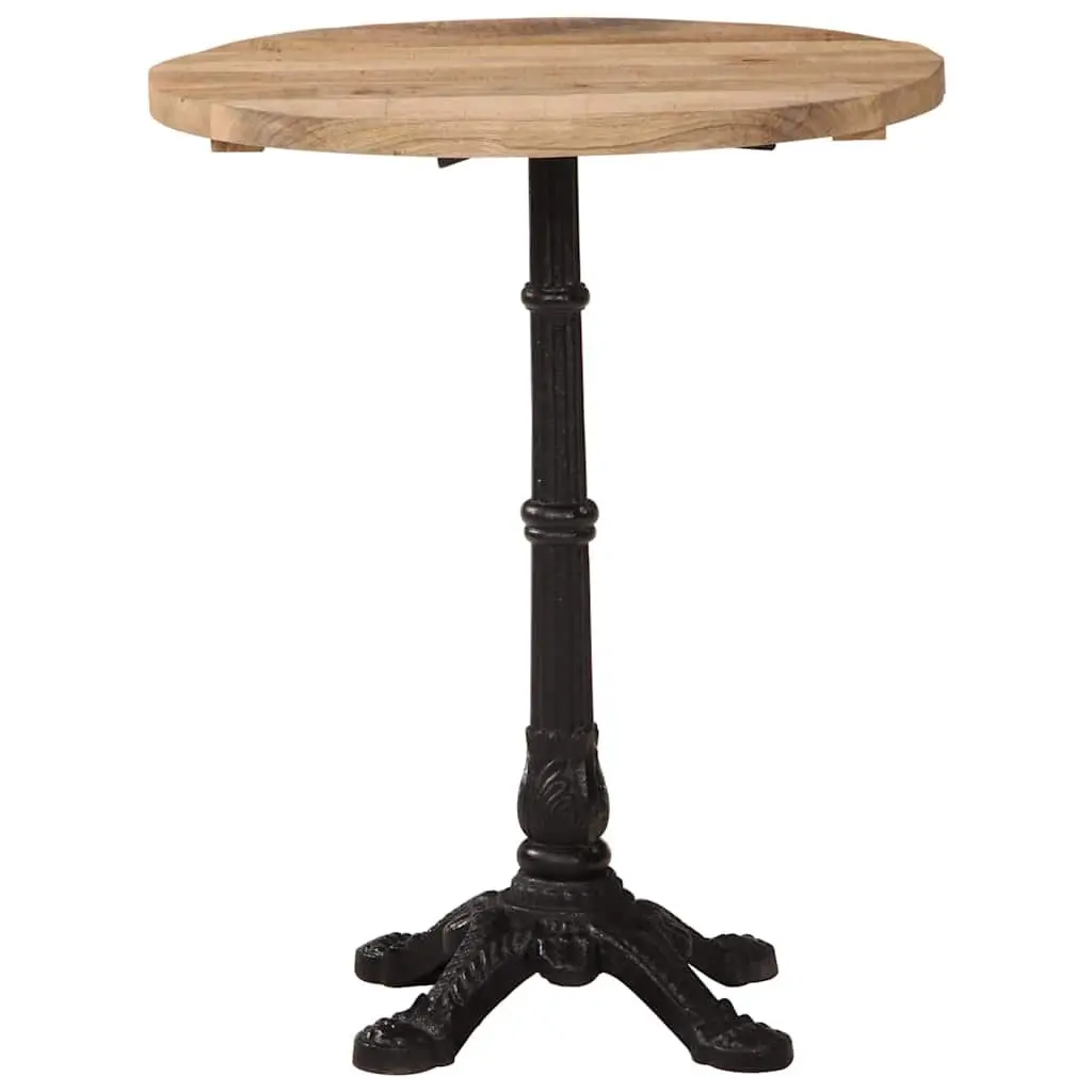 Bistro Dining Table Round for Kitchen Brown 60cm Diameter 76cm Height