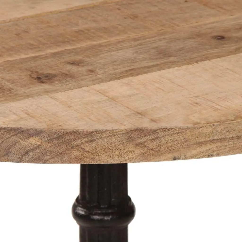 Bistro Dining Table Round for Kitchen Brown 60cm Diameter 76cm Height