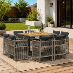 9-Piece Garden Dining Set Specifications and Features