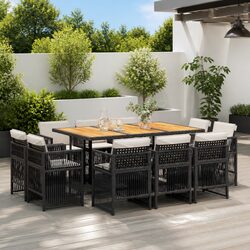 Specifications of 11 Piece Garden Dining Set, Black