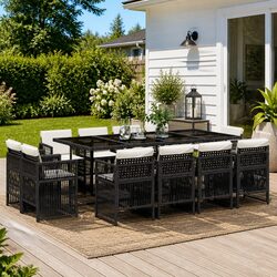 Specifications for Garden Dining Set: 13 Pieces Included