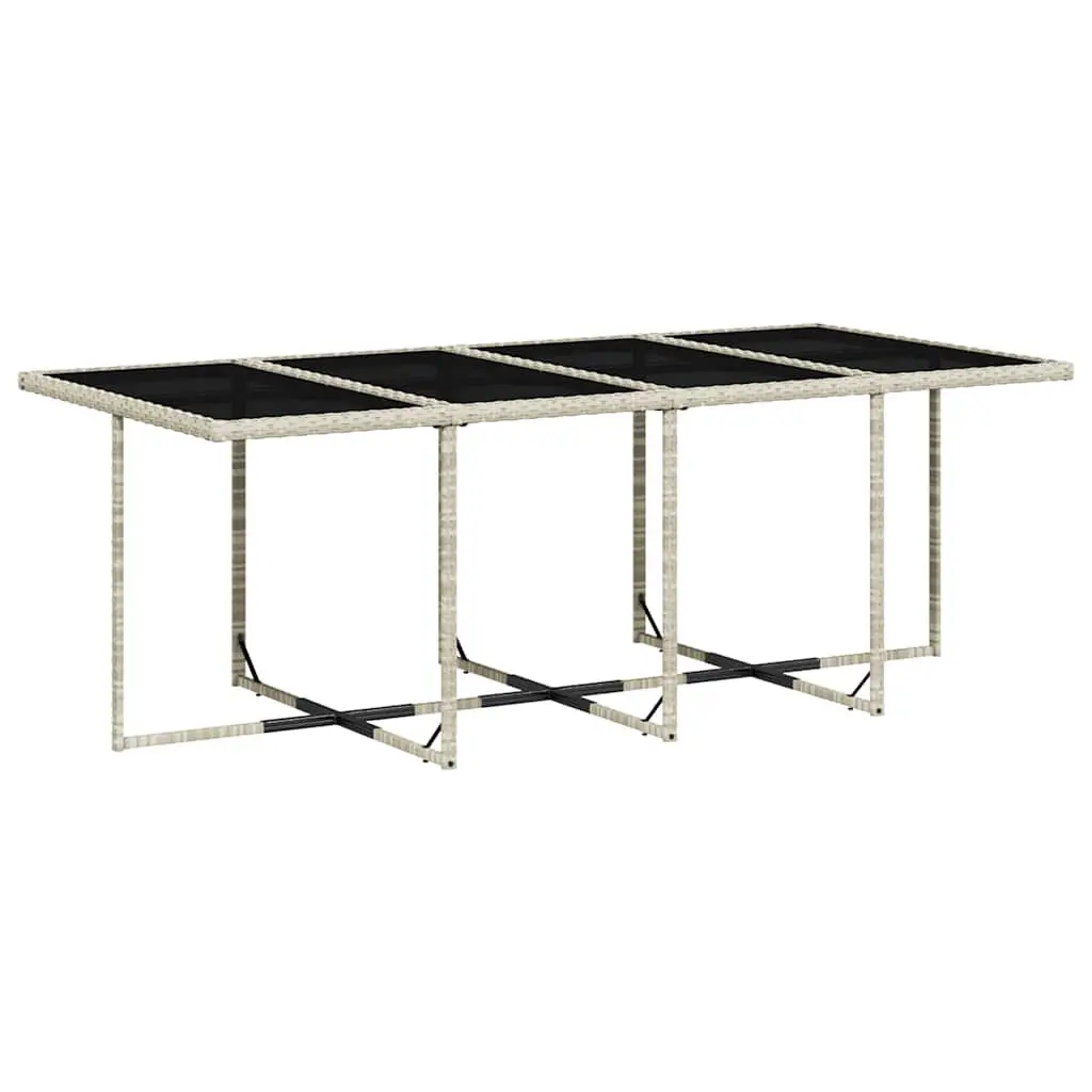 13-Piece Grey Rattan Dining Set