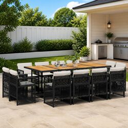 Specifications for the 13-Piece Black Garden Dining Set