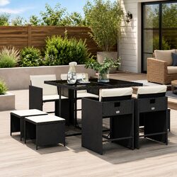 9 Piece Outdoor Garden Dining Set: Specs & Features