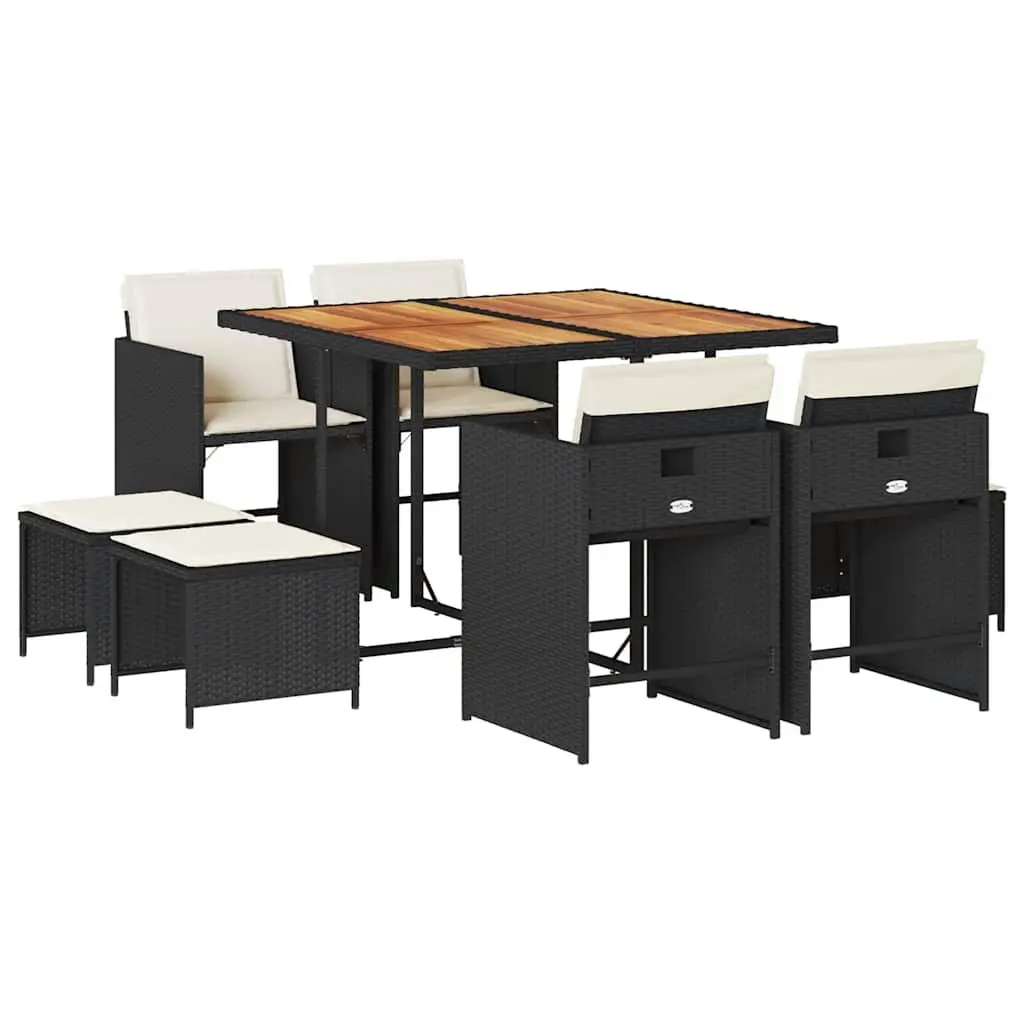 9-Piece Outdoor Dining Set with Cushions