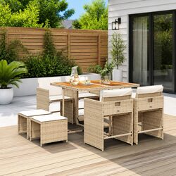 9-Piece Outdoor Dining Set: Dimensions, Materials & More