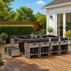 Specifications of the 13 Piece Grey Garden Dining Set