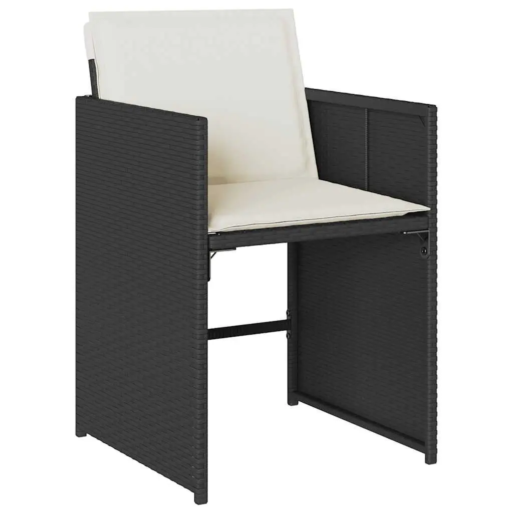 15-Piece Outdoor Dining Set Black