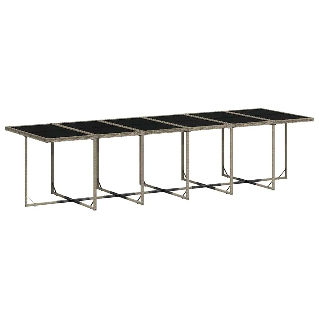 17 Piece Garden Dining Set Outdoor Patio Furniture Grey