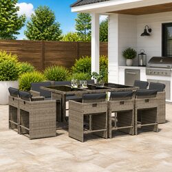 Specifications of Grey 11-Piece Garden Dining Set