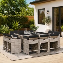 Specifications of 11 Piece Garden Dining Set in Grey