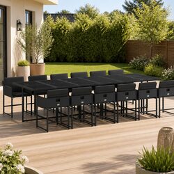 Specifications for 13-Piece Outdoor Dining Set - Black