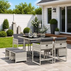 Garden Dining Set: 9 Pieces of Durable Outdoor Furniture