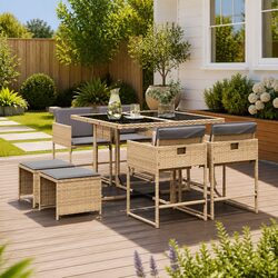 Specifications of 9 Piece Outdoor Garden Dining Set