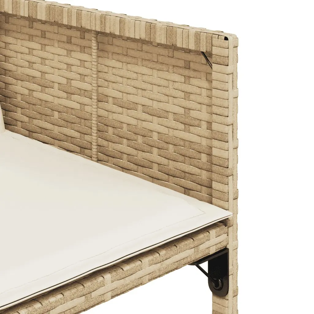 9-Piece Beige Rattan Garden Dining Set