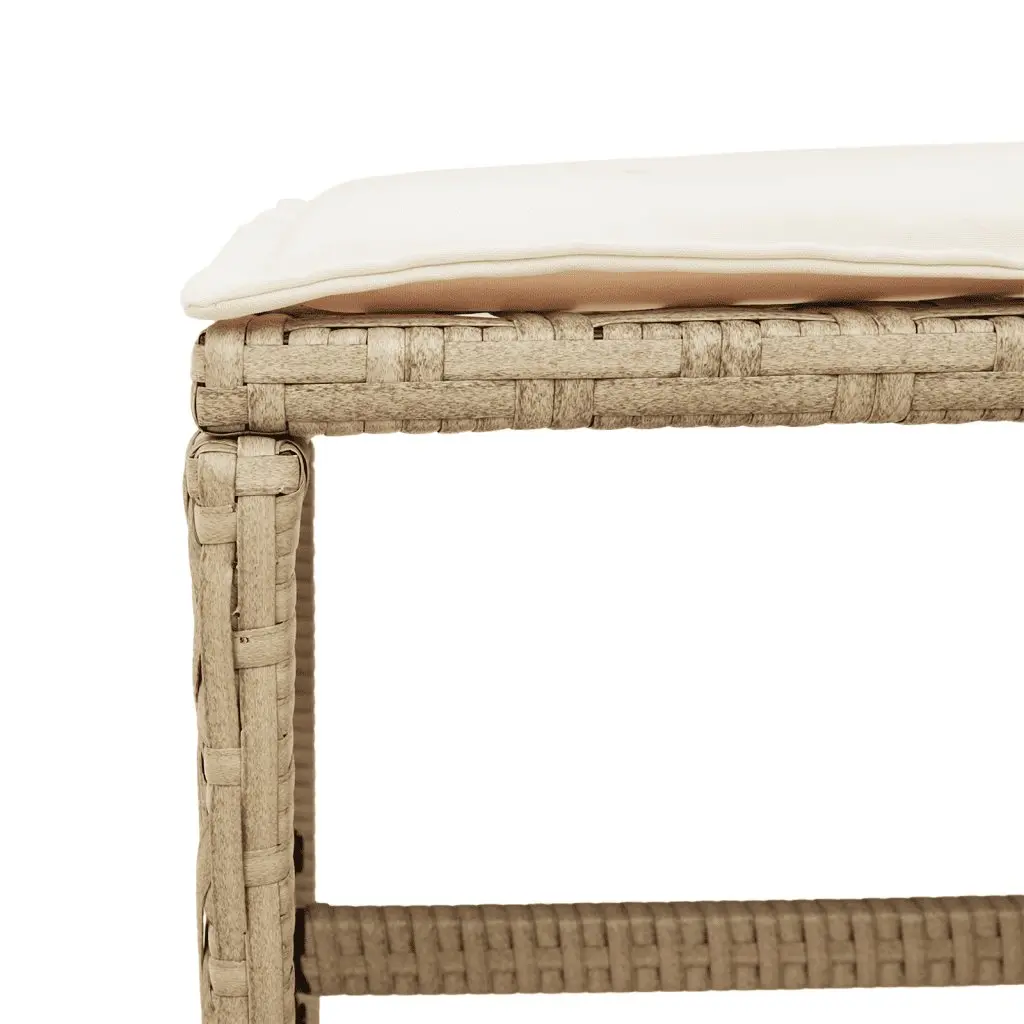 9-Piece Beige Rattan Garden Dining Set