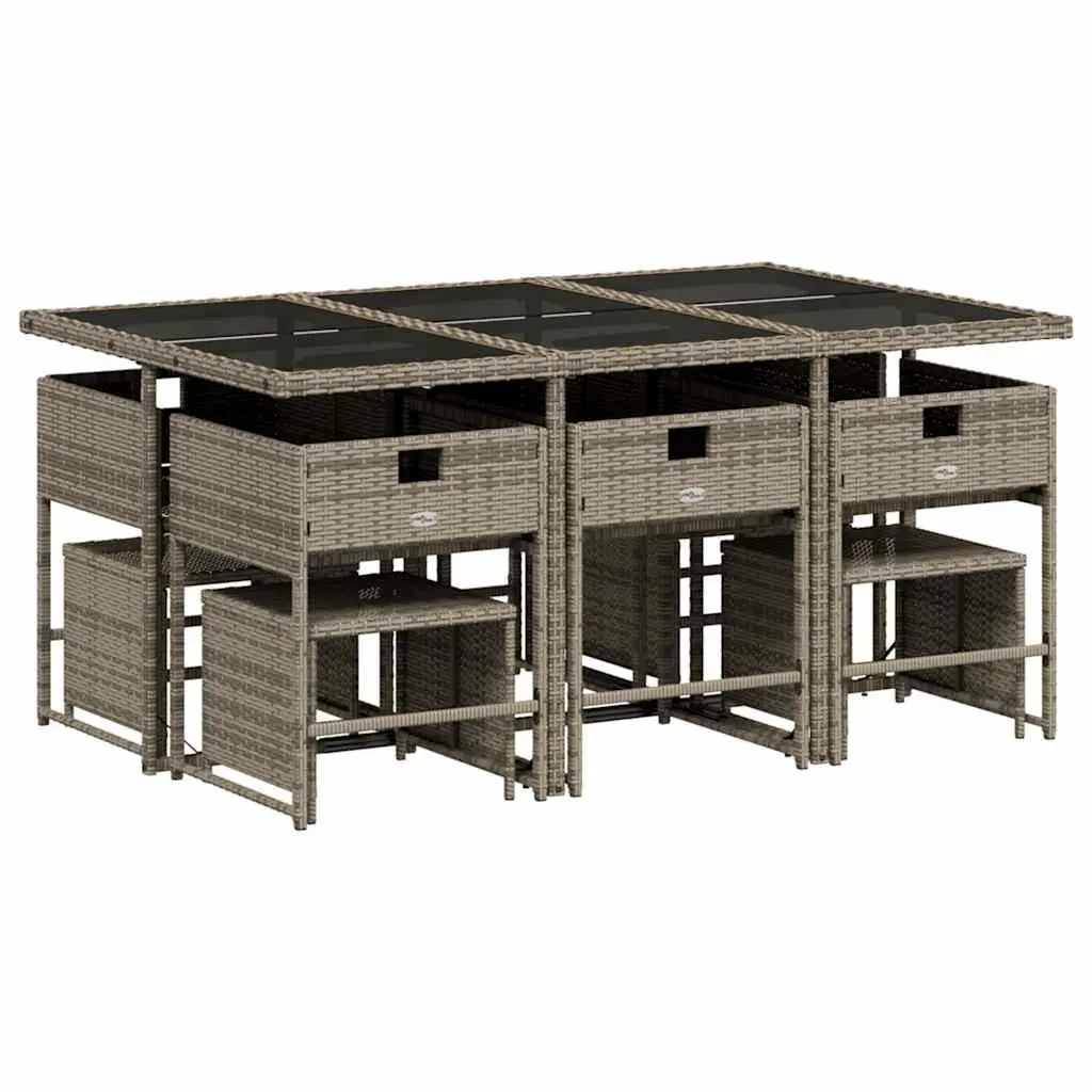 11-Piece Grey Garden Dining Set
