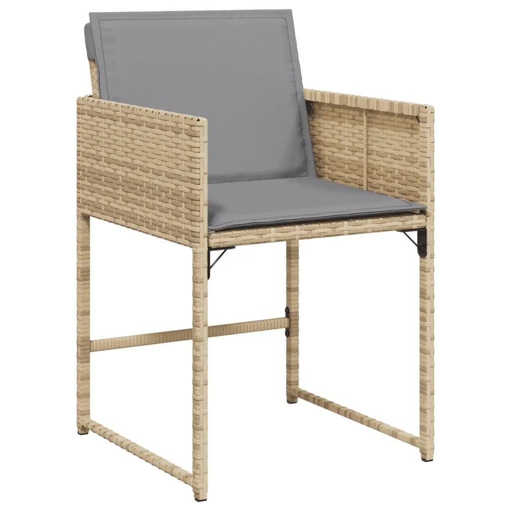Garden Dining Set 11 Piece Outdoor Furniture Poly Rattan Chairs Table Cushions