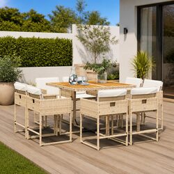 Specifications of Outdoor Dining Set - 9 Piece Beige