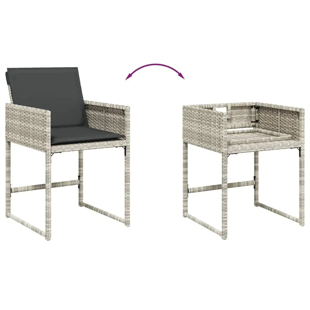 Garden Dining Set Outdoor Furniture 11 Piece Grey Poly Rattan Chairs Table