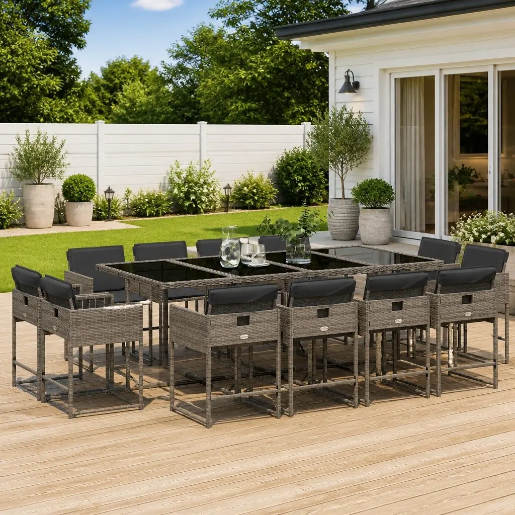13 Piece Outdoor Dining Set with Cushions