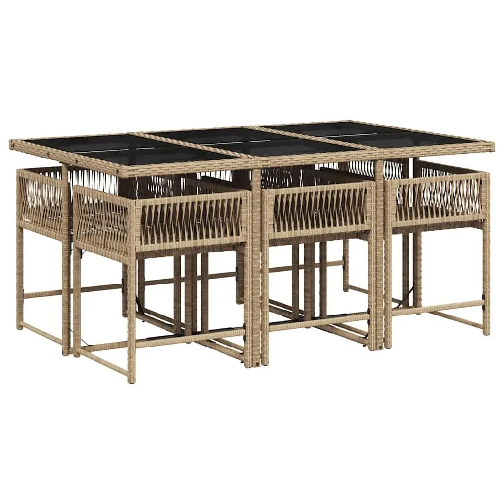 7 Piece Garden Dining Set with Cushions